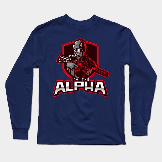 I'm The Alpha (1) Long Sleeve T-Shirt by CavemanMedia